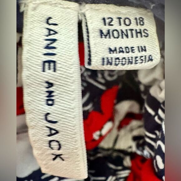 Janie and Jack Cold Shoulder Floral Puff Sleeve Lined Summer Dress. 12-18 Months - Picture 7 of 9